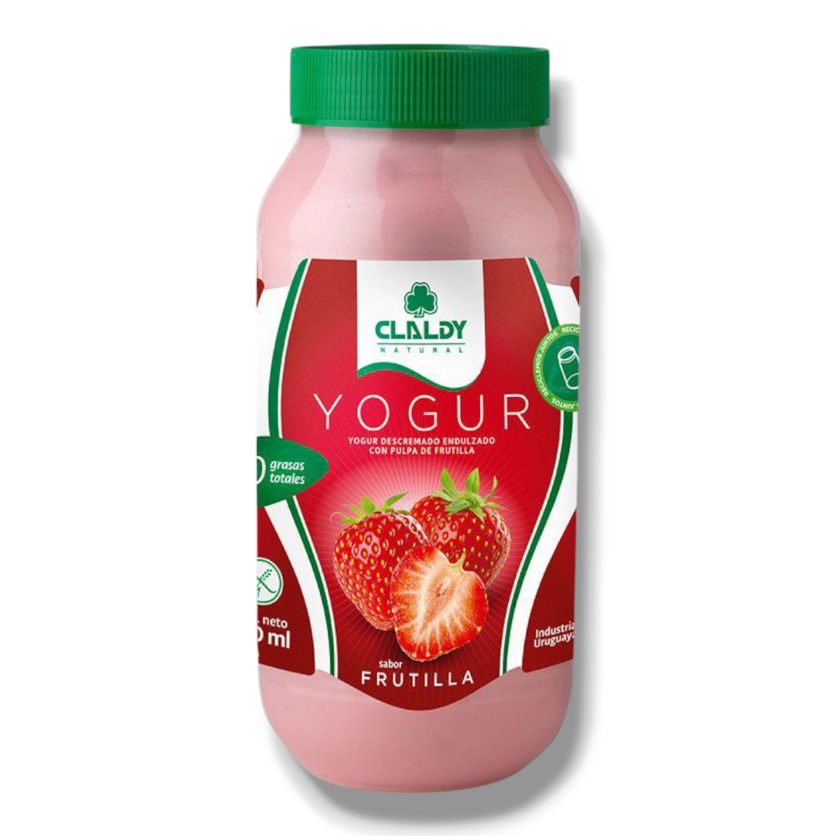 Frasco Yogur Claldy 780ml Frutilla