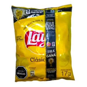 Paquete individual de Snack Lay's 17g, papas fritas crocantes.
