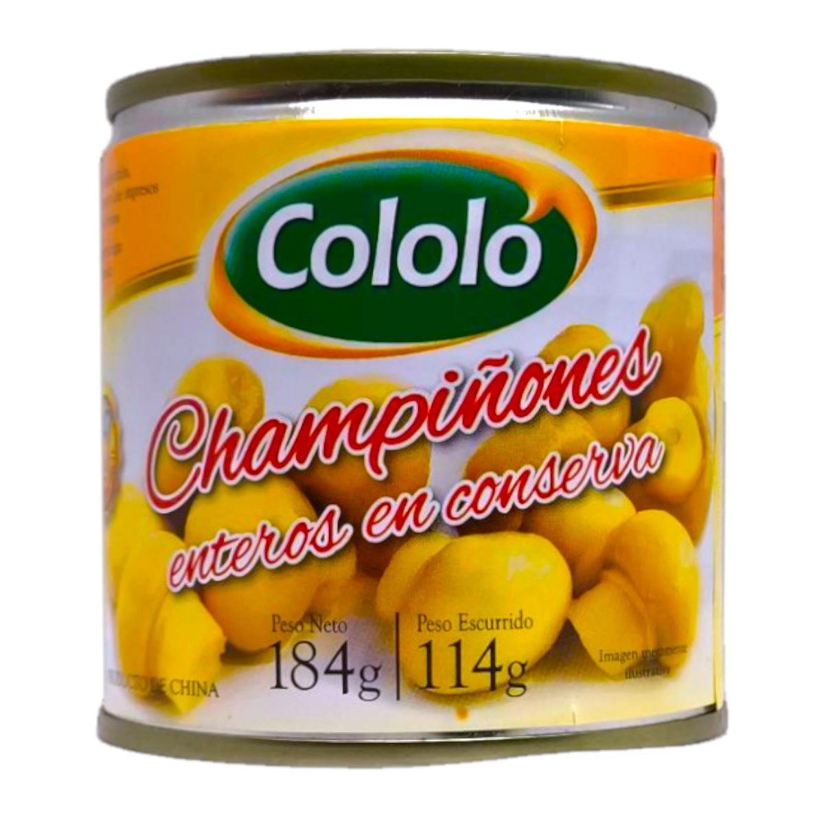 Lata de Champiñones Enteros COLOLÓ de 184g.
