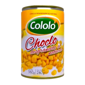 Lata de Choclo Enlatado en grano COLOLÓ de 380g.