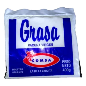 Paquete de Grasa COMSA 400g bovina refinada.