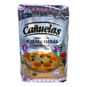 Paquete de harina Cañuelas especial para pizzas caseras con levadura de 1 kg