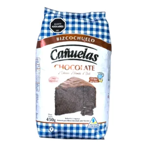 Paquete de premezcla para bizcochuelo sabor chocolate marca Cañuelas de 450 g