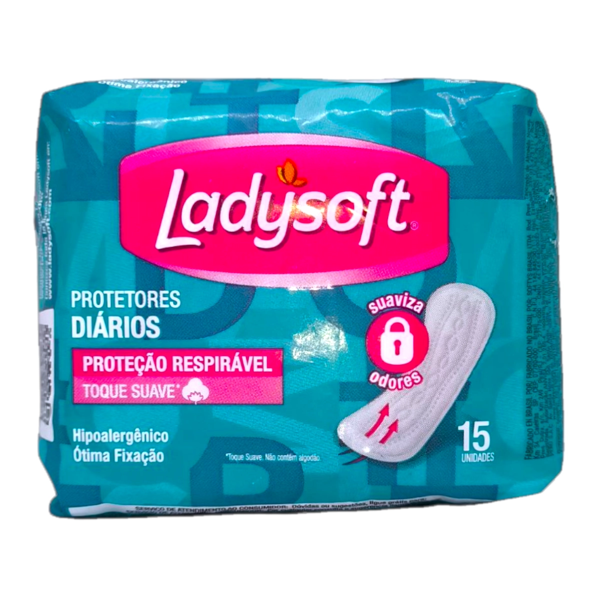 Paquete de Protectores Ladysoft 15u normal sin perfume.