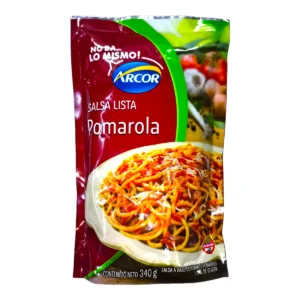 Envase doypack de Salsa Lista ARCOR 340g estilo Pomarola para pastas.