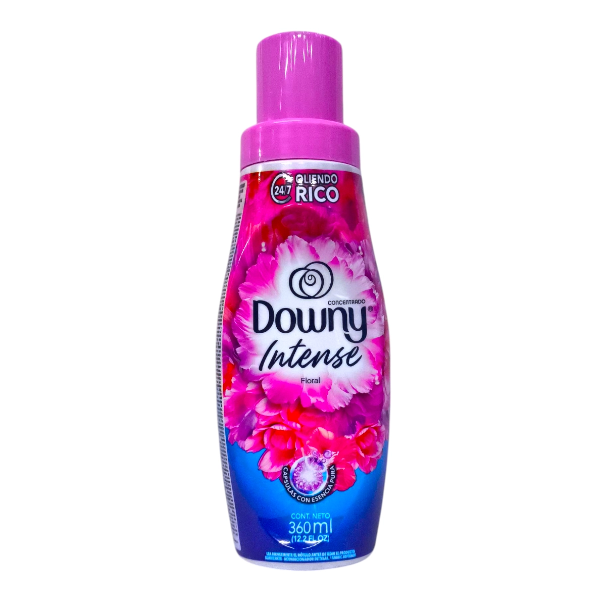 Botella de Suavizante Concentrado DOWNY de 360mL fragancia Intense Floral.