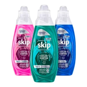 jabón líquido Skip Expert 800ml ciclos cortos variantes Limpieza Activa Frescura Activa y Cuidado Activo