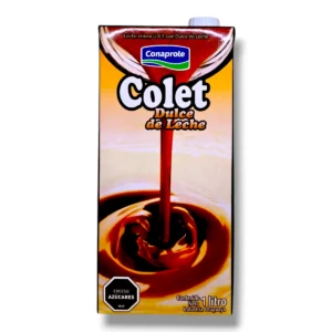 Caja de colet 1 litro dulce de leche. Leche saborizada ideal para disfrutar en meriendas y desayunos familiares.