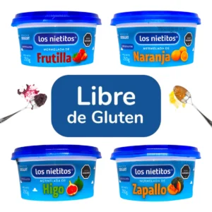 Mermeladas Los Nietitos 250g libre de gluten en sabores frutilla naranja higo zapallo, producto uruguayo artesanal para compra online en Super Práctico