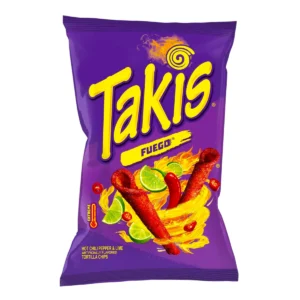 Takis Fuego 152g familiar – Rolled tortilla chips hot chili pepper & lime, snack picante para compartir en Super Práctico.