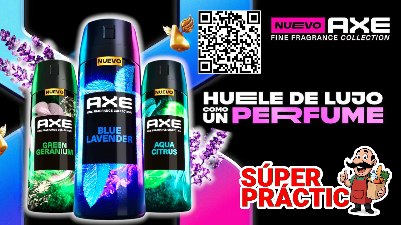 Oferta desodorantes Axe aerosol premium 150mL Fine Fragrance Collection Blue Lavender Green Geranium Aqua Citrus en Súper Práctico
