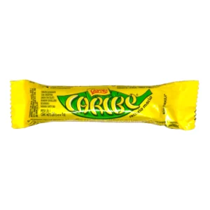 Barrita GAROTO 28g Caribe de chocolate con leche y relleno de banana. El clásico bombón brasileño disponible en Salto.