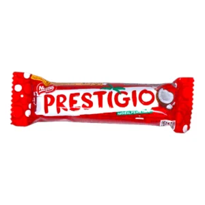 Barrita NESTLE 33g Prestigio de chocolate con leche y relleno de coco natural. El clásico bombón de Nestlé disponible en Salto.