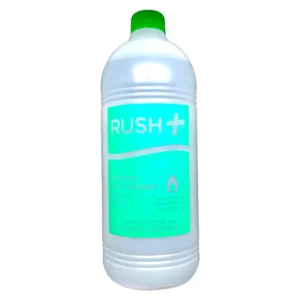 Alcohol eucaliptado Rush verde 950mL 70 grados. Bactericida y desinfectante con aroma fresco para el hogar.