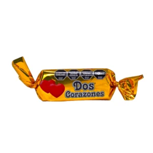 Bocadito Felfort Dos Corazones 26g, delicioso chocolate con leche relleno de crema de cacao, ideal para regalar o un antojo dulce.