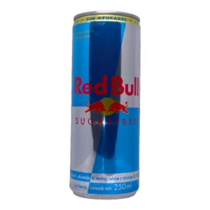 Lata de energizante Red Bull sin azúcar 250ml. Bebida ideal para tener más energía y concentración sin calorías extras.
