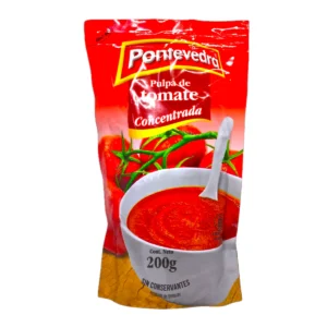 Sachet de pulpa de tomate pontevedra concentrada 200g. Puré de tomate ideal para cocinar ricas salsas caseras.