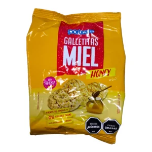 Paquete de Galletitas PORTEZUELO 180g Miel. Galletitas dulces con avena y miel, destacadas como fuente de Omega 9 y con cero grasas trans.