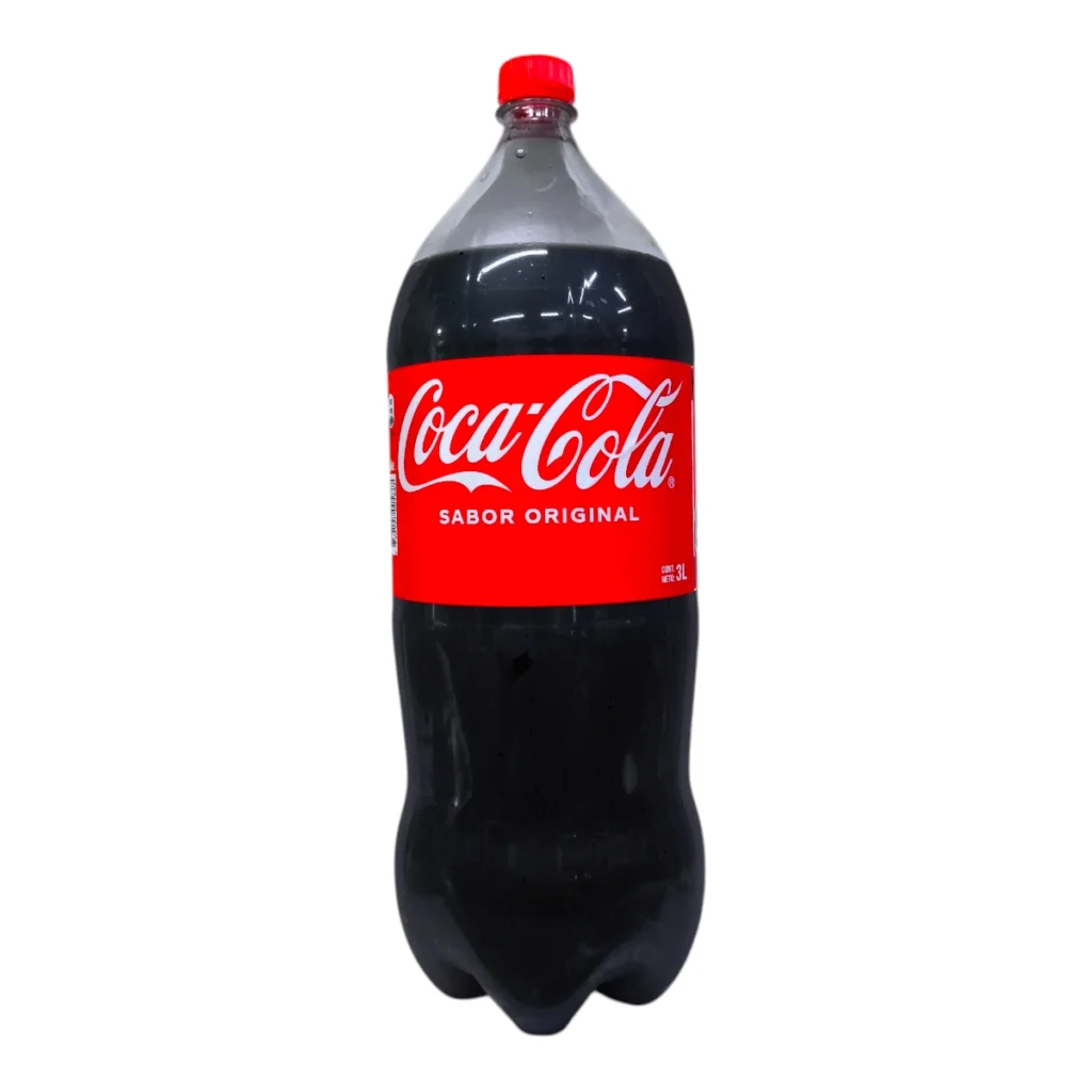 Botella familiar de COCA COLA 3L Descartable Original, ideal para reuniones.