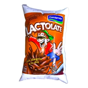 Bolsa de bebida láctea chocolatada Conaprole Lactolate de 1 litro, libre de gluten