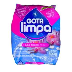 Caja de Jabón en Polvo GOTA LIMPA 500g fragancia Equilibrio para ropa.