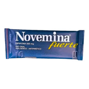 Novemina fuerte, dipirona 500 mg, analgésico y antipirético, 10 comprimidos