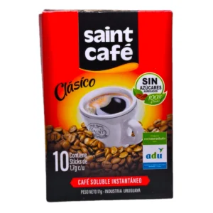 Caja de Sticks Saint Café 10u. de café soluble instantáneo.
