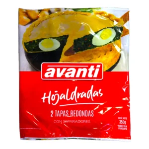 Paquete de tapas hojaldradas para pascualina Avanti, 2 tapas redondas con separadores, 350 g
