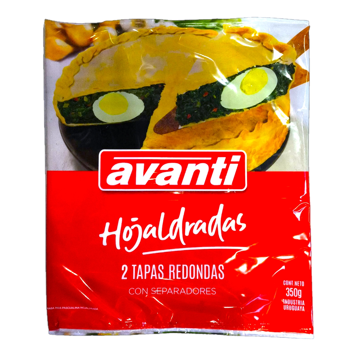 Paquete de tapas hojaldradas para pascualina Avanti, 2 tapas redondas con separadores, 350 g