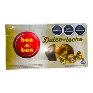 Caja bombonera ARCOR BON O BON de 288g con bombones sabor Dulce de Leche.