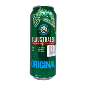 Lata de Cerveza CLAUSTHALER 500mL Original 0.5%Vol sin alcohol.