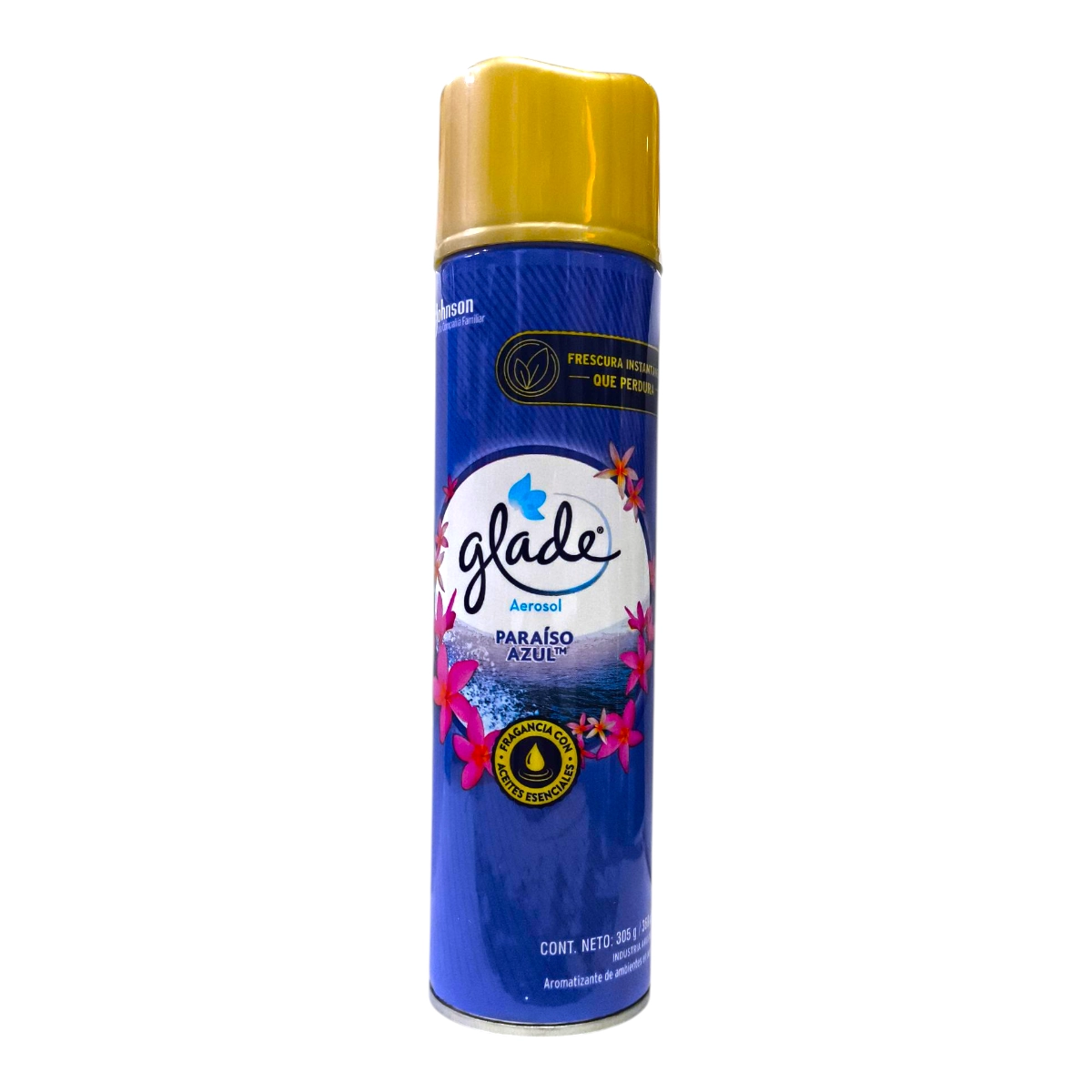 Aerosol Desodorante de Ambientes GLADE 360Cc fragancia Paraíso Azul.