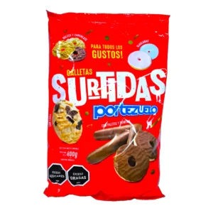 Paquete de Galletas PORTEZUELO Surtidas 400g, ideal para desayunos y meriendas familiares.