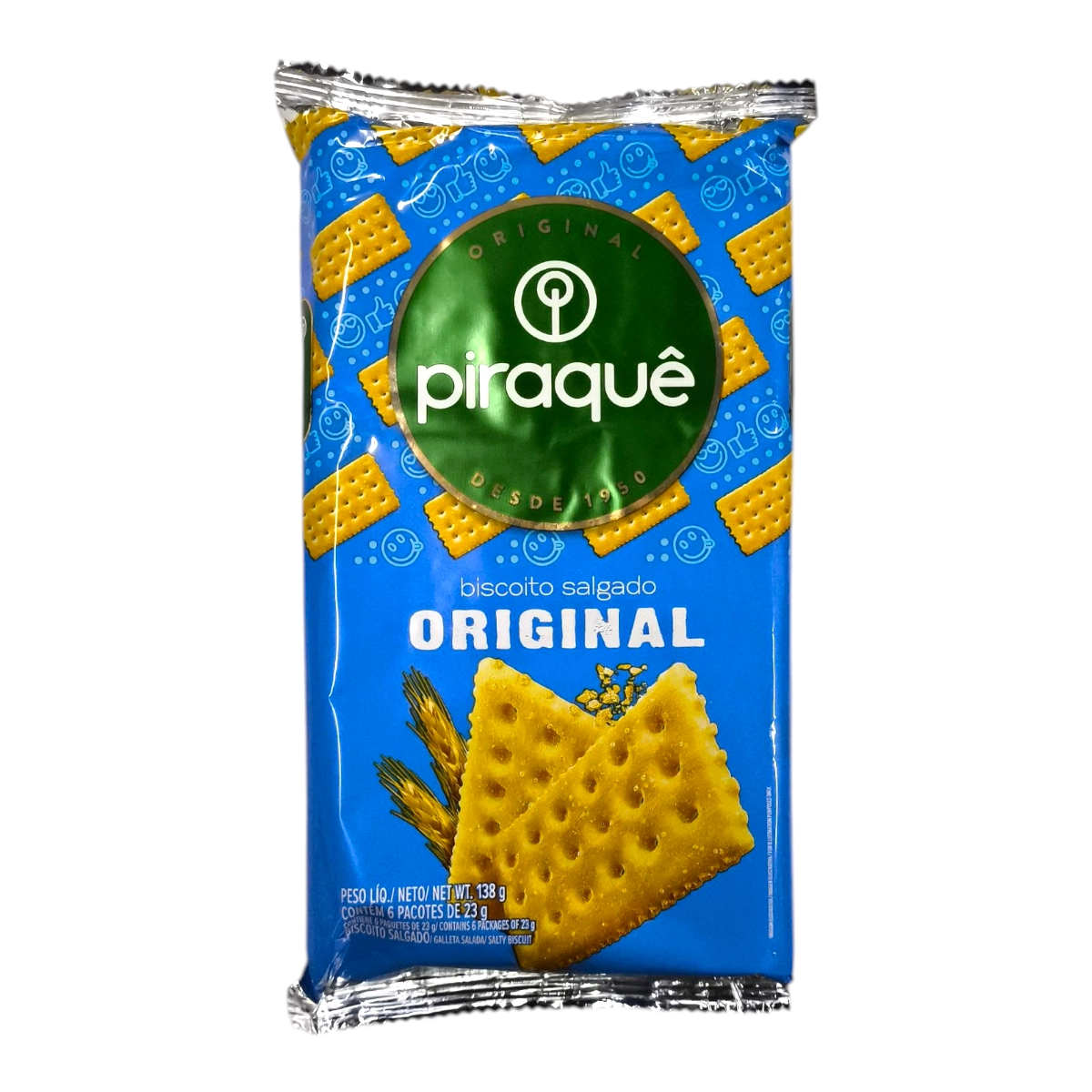 Pack de 6 unidades de Galletitas PIRAQUE Original de 23g cada una.