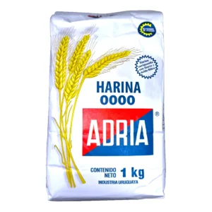 Paquete de Harina de trigo ADRIA 0000 de 1kg para repostería y cocina.