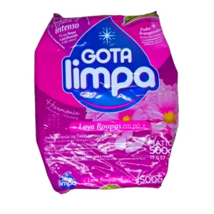 Caja de Jabón en Polvo GOTA LIMPA 500g fragancia Armonía para ropa.