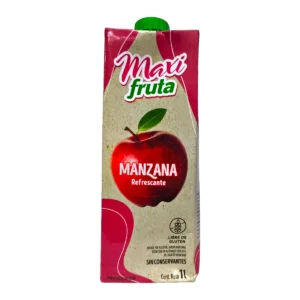 Envase de Jugo MAXIFRUTA 1L sabor Manzana con tapa a rosca.