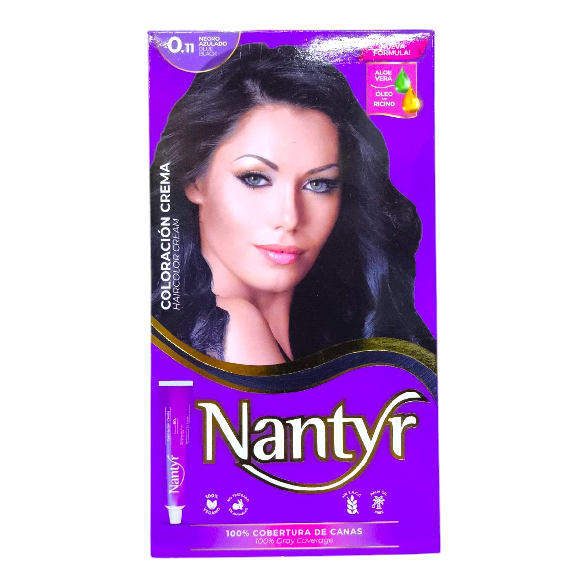 Caja de Kit Coloración NANTYR tono 0.11 Intensificador Cenicero.