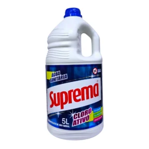 Bidón de Lavandina SUPREMA 5L concentrada para desinfección y limpieza del hogar.