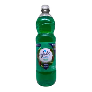 Botella de Limpiador Líquido desodorante de pisos GLADE aroma Bosques de Pino de 875cc.