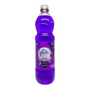 Botella de Limpiador Líquido desodorante de pisos GLADE aroma Campos de Lavanda de 875cc.