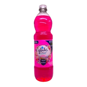 Botella de Limpiador Líquido desodorante de pisos GLADE aroma Floral Perfection de 875cc.