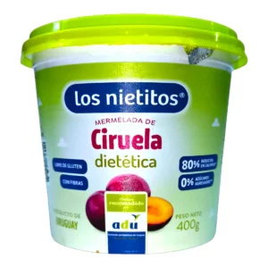 Mermelada Diet Los Nietitos 400g Ciruela sin azúcar para desayunos en Salto Uruguay
