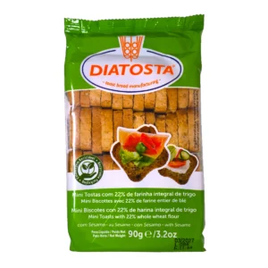 Paquete de Mini Tostadas DIATOSTA 90g Integrales.