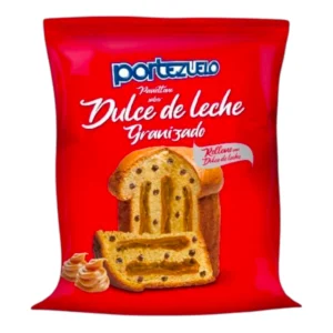 Panettone Portezuelo Dulce de Leche Granizado, disponible en supermercado Súper Práctico Salto.