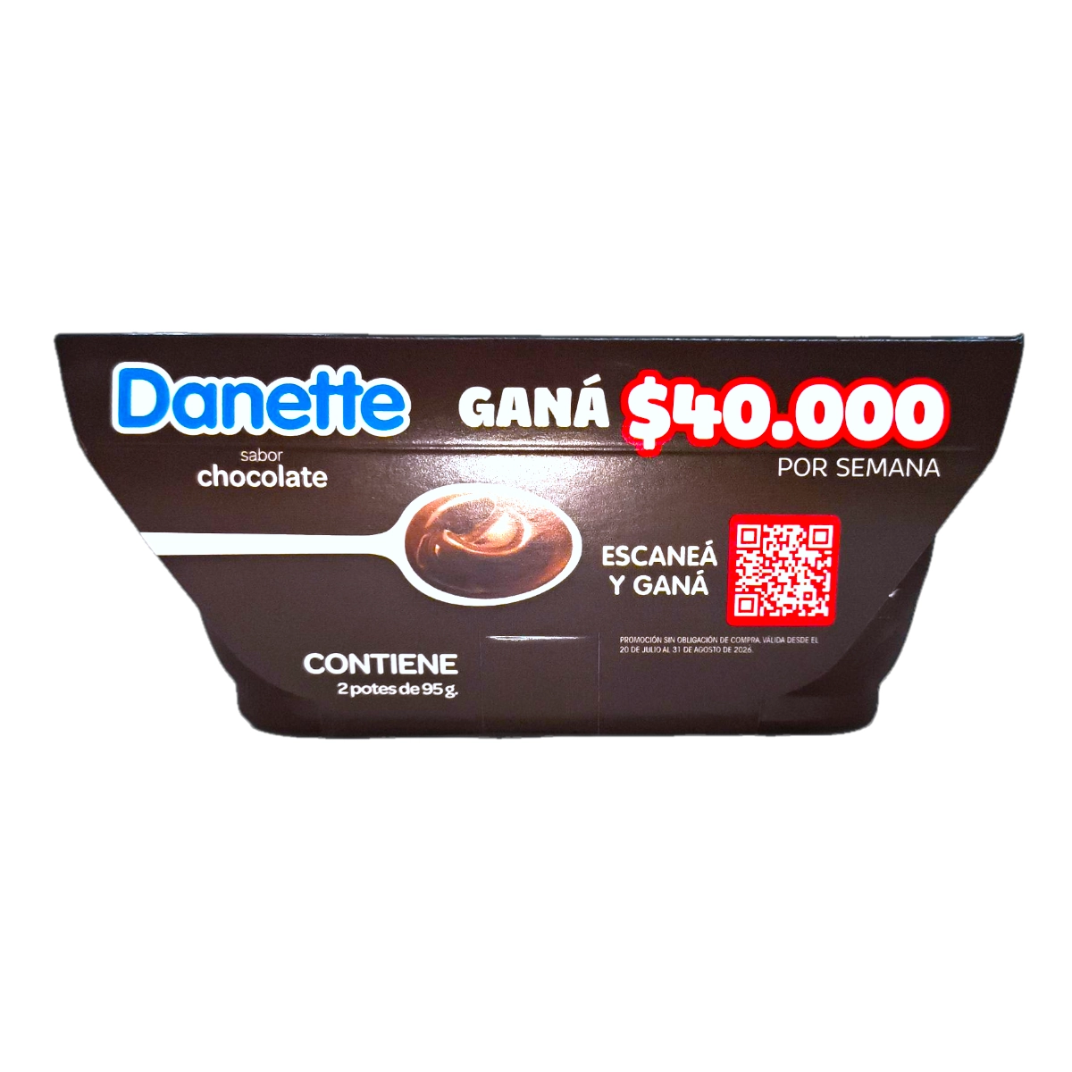 Postre Danette 2U Chocolate para meriendas y postres en Salto Uruguay