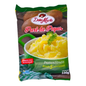 Puré de Papas Instantáneo Doña Marta, 100g, rinde 5 porciones, apto para microondas
