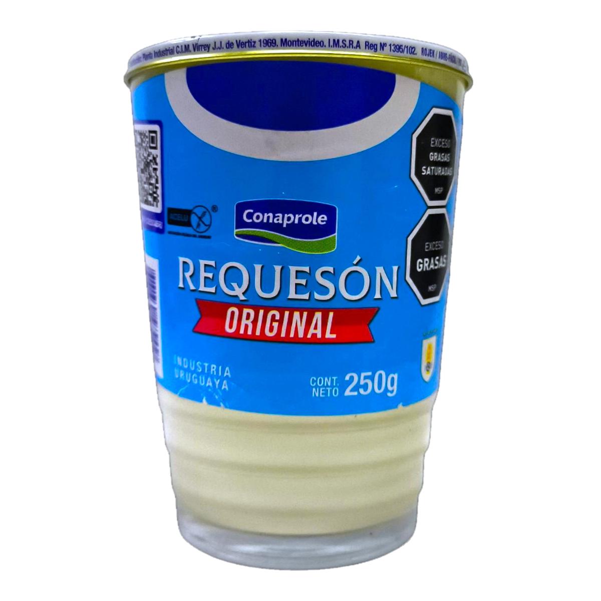 Frasco de queso untable Requesón Frasco de Vidrio 250g, ideal para el desayuno.