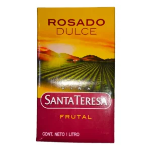 Caja de Vino Santa Teresa 1L Frutal, ideal para acompañar almuerzos y cenas.