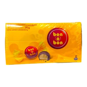 Caja bombonera ARCOR BON O BON de 270g con 18 unidades sabor original.